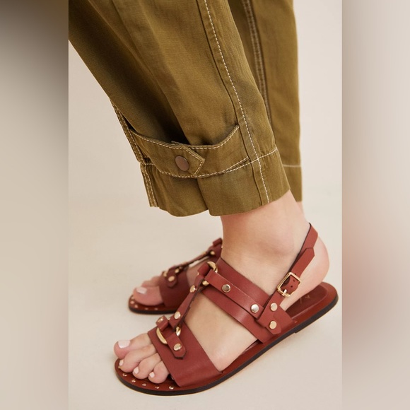 Anthropologie Jackson Tapered Utility Pants Size US 8P Green Joggers - Picture 3 of 13